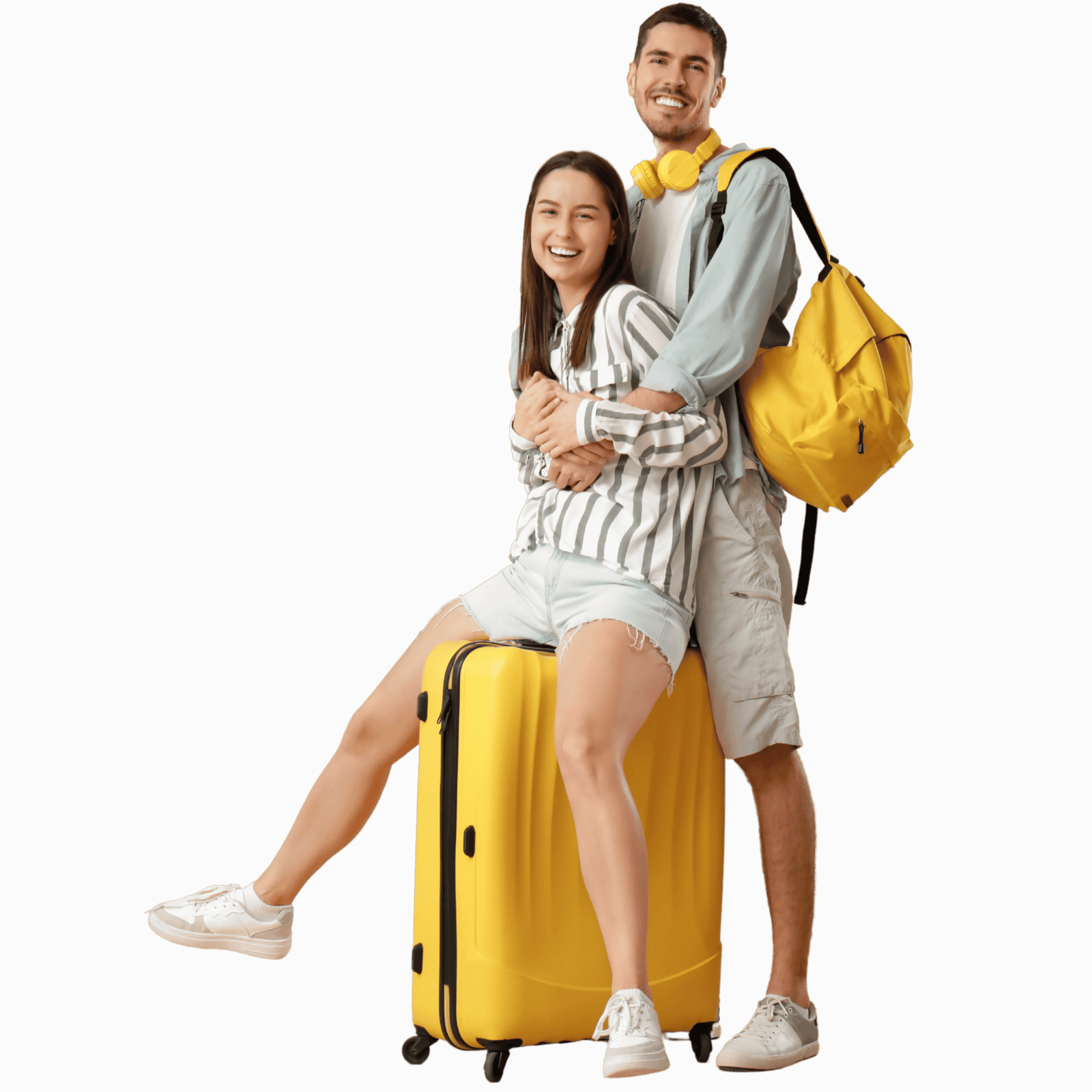 Travelers with backpacks